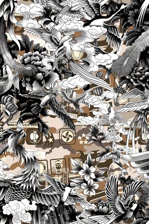 抽象印花华亿平台图片