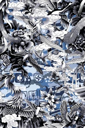 抽象印花华亿平台图片