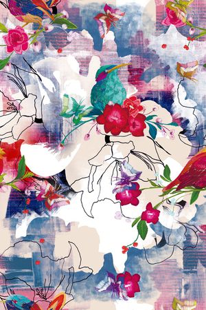 抽象印花华亿平台图片