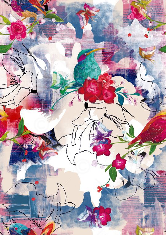 抽象印花华亿平台图片