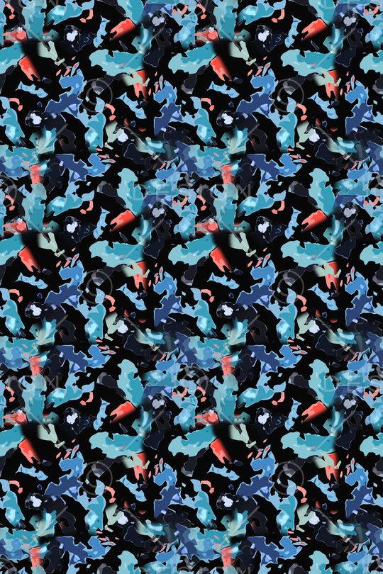 迷彩图案印花华亿平台图片