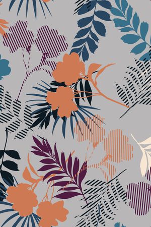 水彩花卉印花华亿平台图片