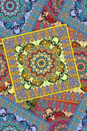 民族花卉印花华亿平台图片