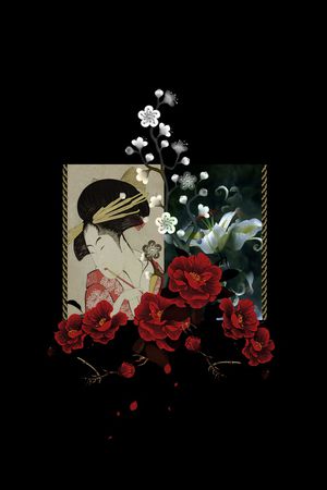 黑白华亿平台印花华亿平台图片