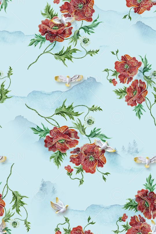 小清新印花华亿平台图片