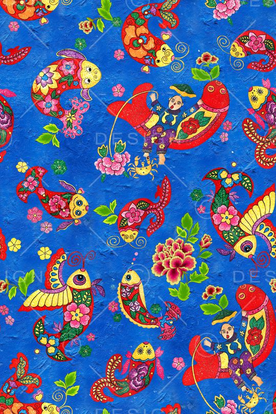 鱼印花华亿平台图片