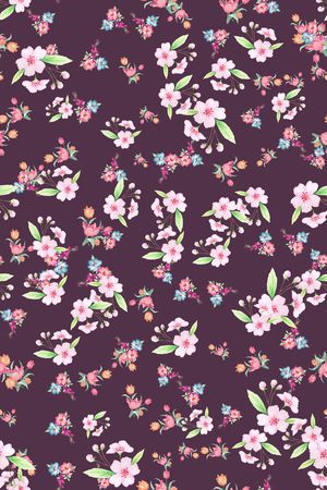 水彩花卉印花华亿平台图片