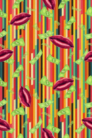 条纹印花华亿平台图片