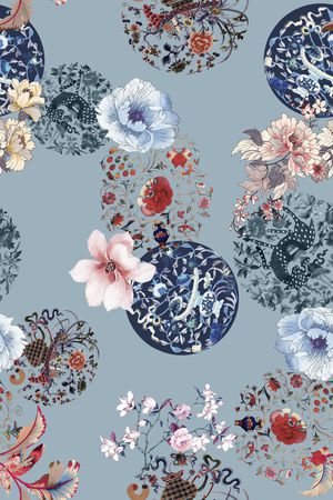 花卉印花华亿平台图片