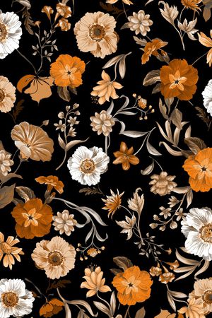 花卉印花华亿平台图片