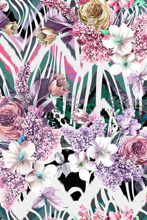 动物纹印花华亿平台图片