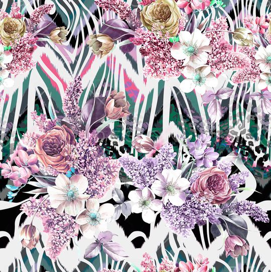 动物纹印花华亿平台图片