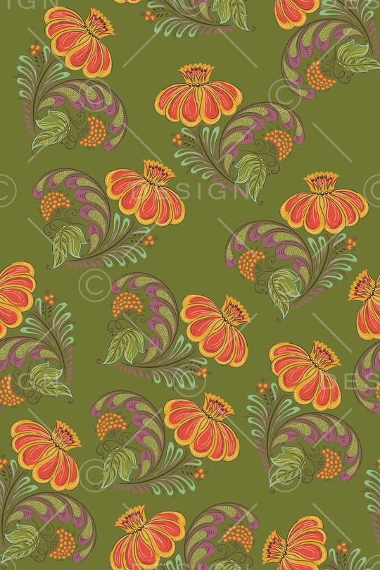 手绘花卉印花华亿平台图片