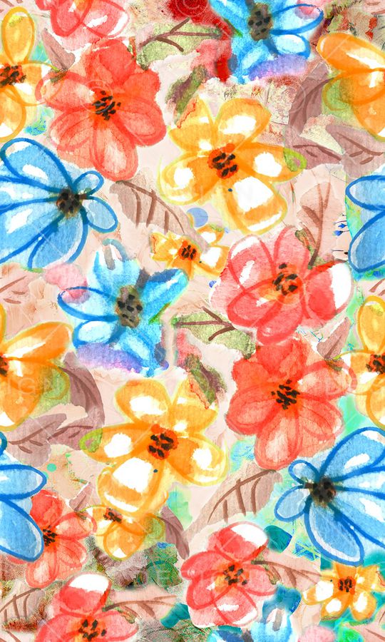 手绘印花华亿平台图片