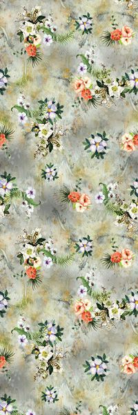 水彩花卉印花华亿平台图片