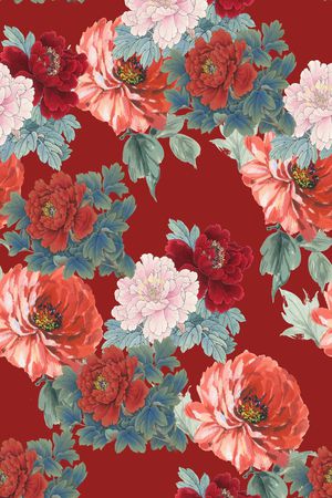 花卉印花华亿平台图片