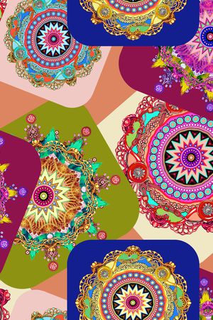 圆形印花华亿平台图片