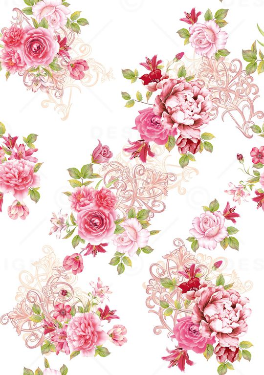 花卉印花华亿平台图片