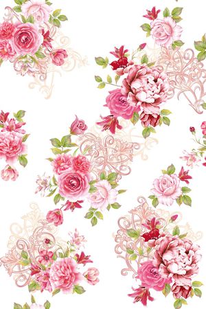 花卉印花华亿平台图片