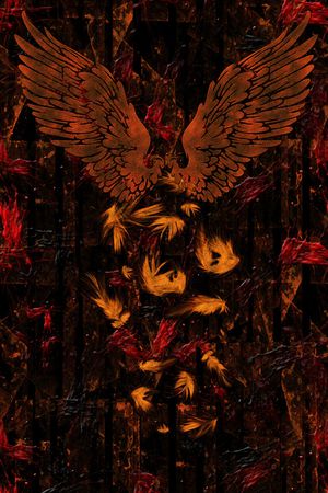 羽毛印花华亿平台图片