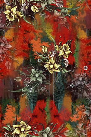 花卉印花华亿平台图片