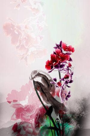 花卉印花华亿平台图片