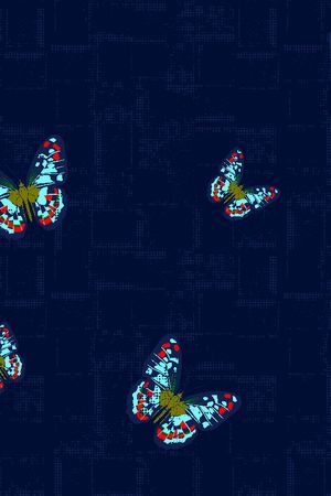 蝴蝶印花华亿平台图片