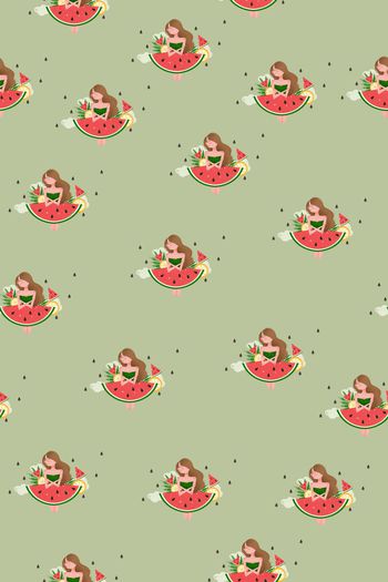 西瓜印花华亿平台图片