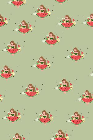 西瓜印花华亿平台图片