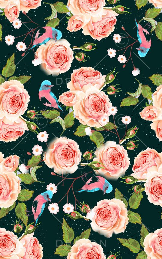 清爽底花卉印花华亿平台图片