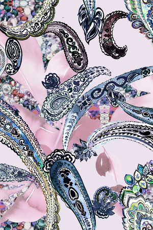 佩斯利印花华亿平台图片