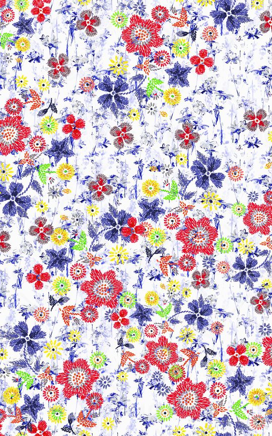 花卉印花华亿平台图片