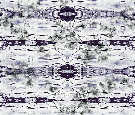 水彩花卉印花华亿平台图片