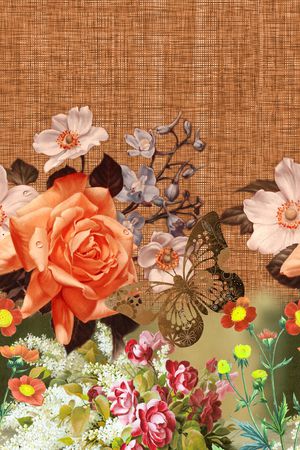 蝴蝶印花华亿平台图片