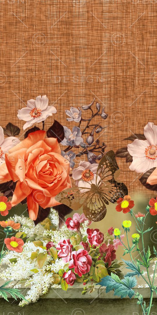 蝴蝶印花华亿平台图片