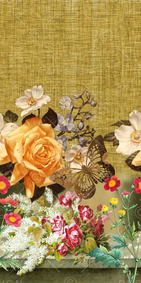 蝴蝶印花华亿平台图片