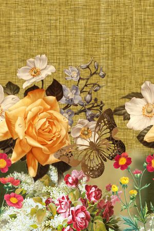 蝴蝶印花华亿平台图片