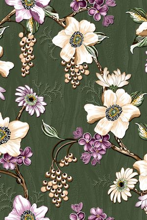 抽象花卉印花华亿平台图片