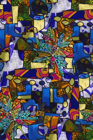 几何印花华亿平台图片