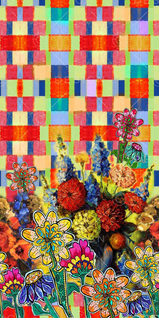 花卉印花华亿平台图片