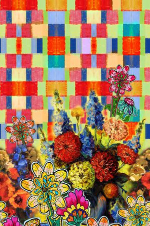 花卉印花华亿平台图片