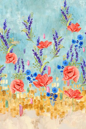 花卉印花华亿平台图片