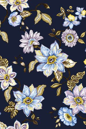 抽象花卉印花华亿平台图片