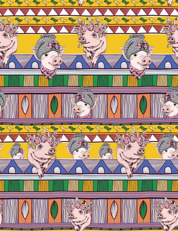 几何印花华亿平台图片