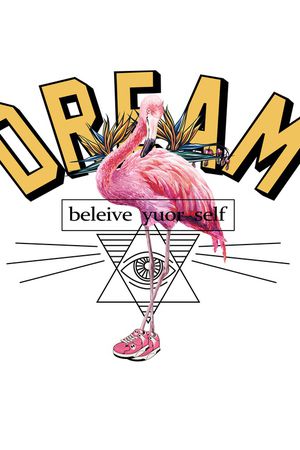 火烈鸟印花华亿平台图片