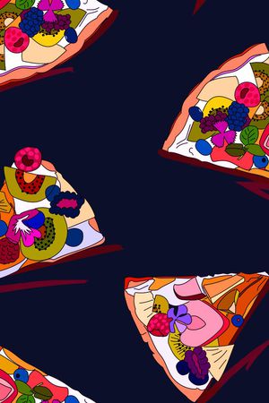 水果披萨印花华亿平台图片