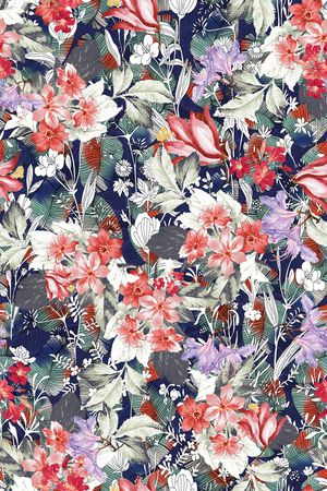 花卉印花华亿平台图片