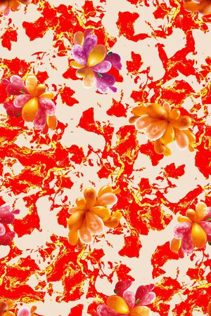 春夏华亿平台印花华亿平台图片