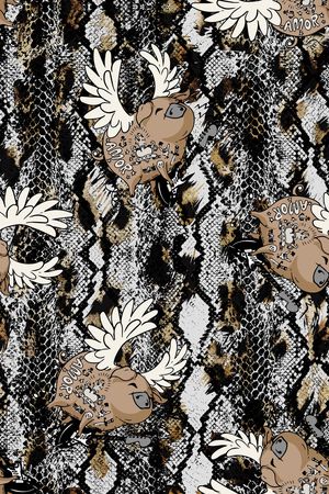 动物纹印花华亿平台图片