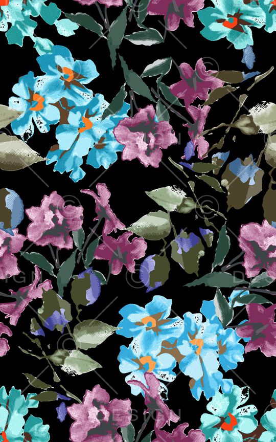 花卉印花华亿平台图片